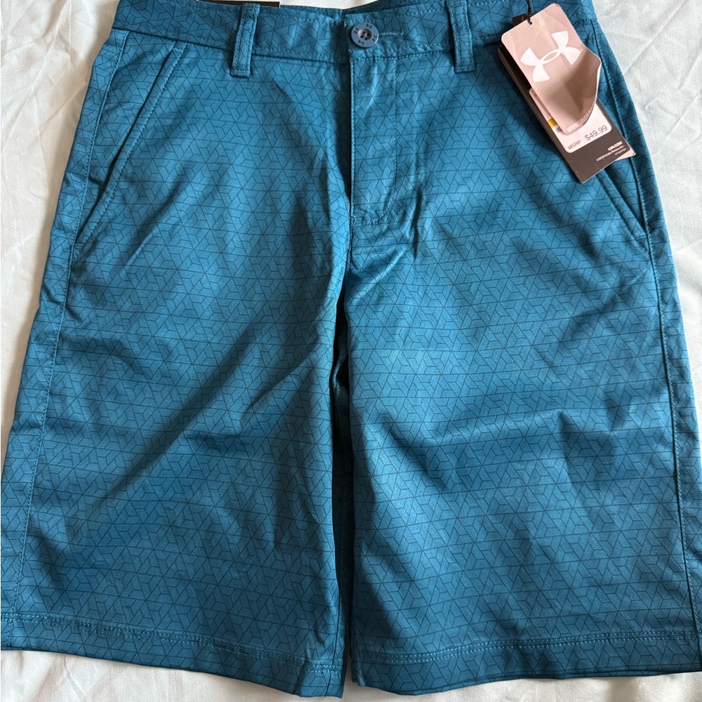 Under Armour boy’s Teal Patterned Shorts